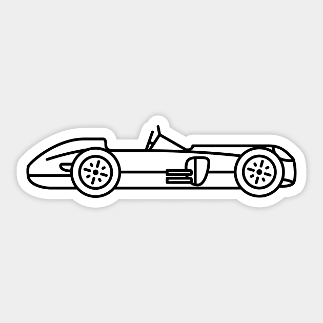 F1 World Champ Car 1955 Mercedes W196 Fangio Sticker by Radradrad